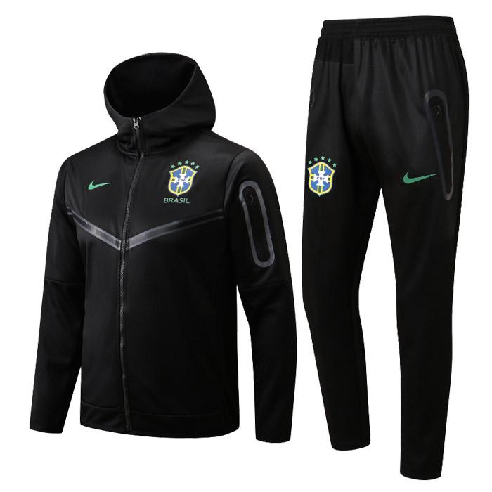 giacca cappuccio brasile 22125a1 nero 2022-23