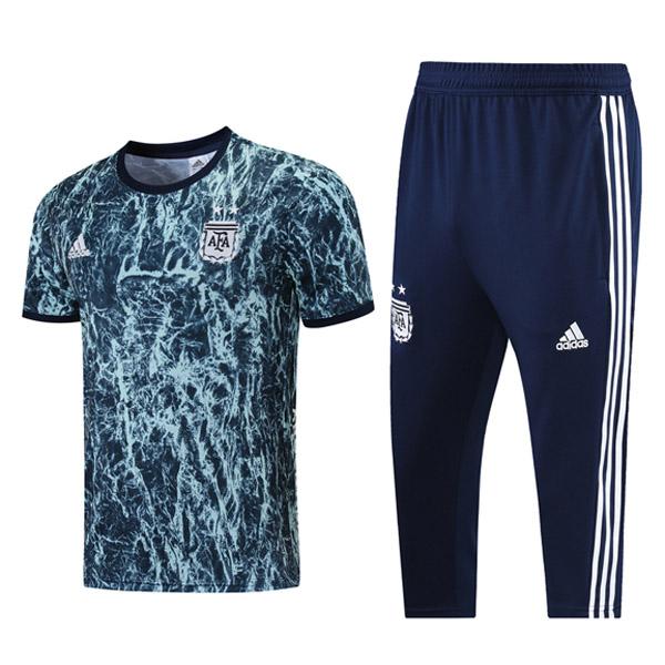 maglia allenamento e pantaloni argentina blu 2021