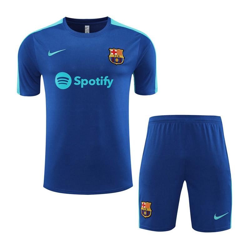 maglia allenamento e pantaloni barcelona blu 2023-24
