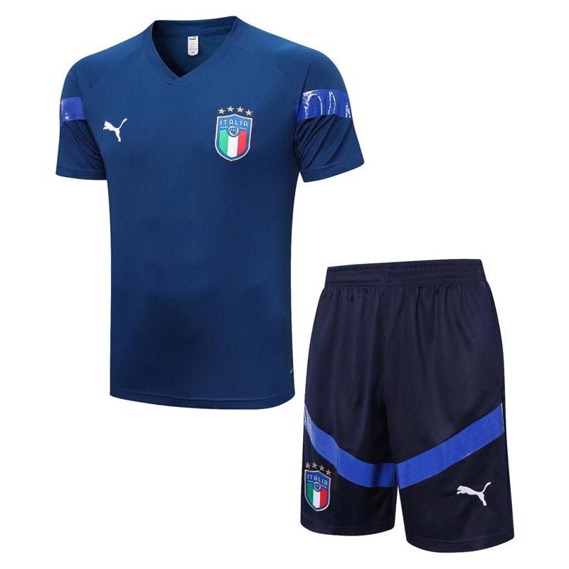 maglia allenamento e pantaloni italia 2317a1 blu navy 2022