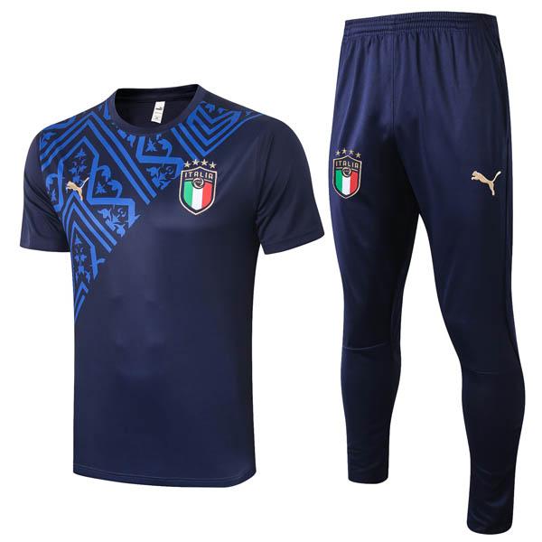 maglia allenamento e pantaloni italia blu 2020-21