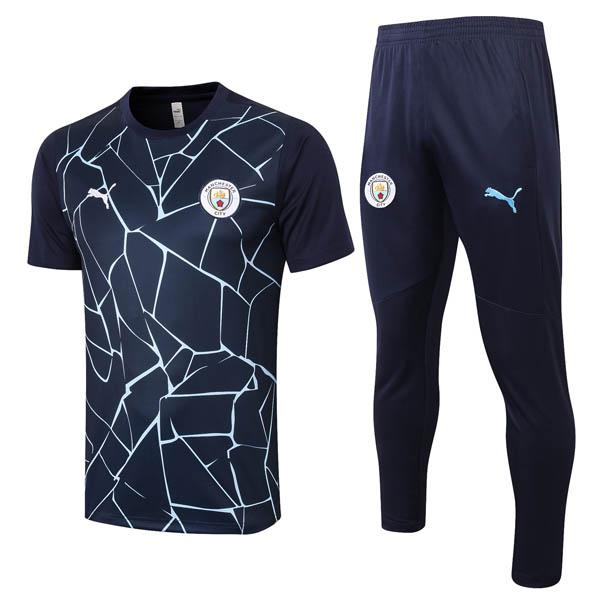 maglia allenamento e pantaloni manchester city blu navy 2020-21