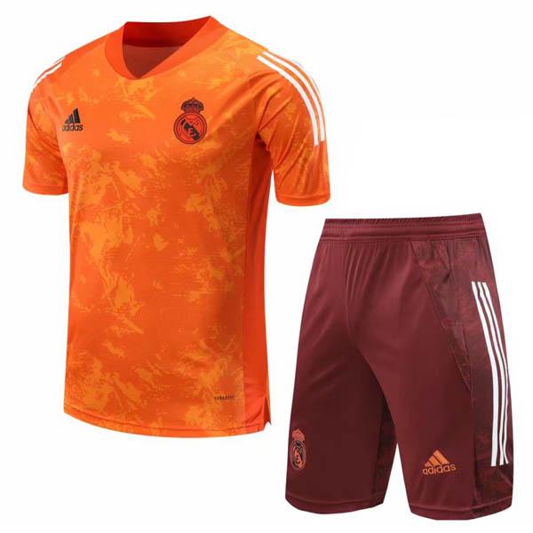 maglia allenamento e pantaloni real madrid arancia 2020-21