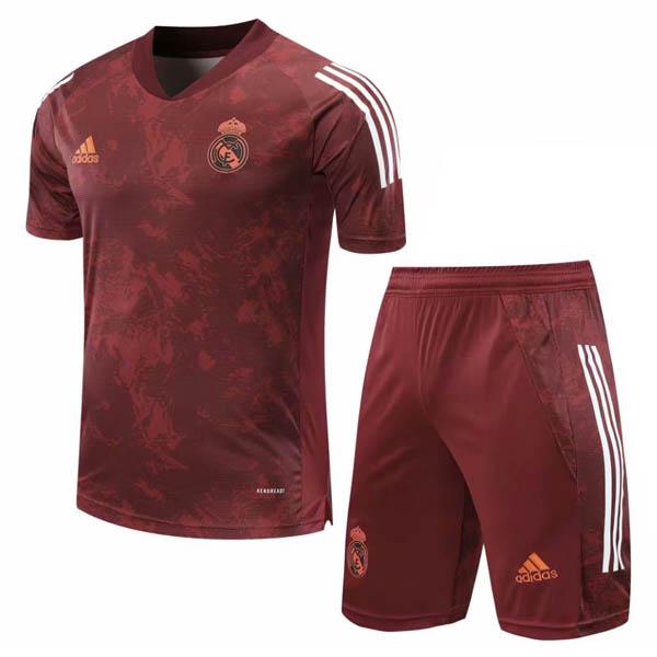 maglia allenamento e pantaloni real madrid rosso 2020-21