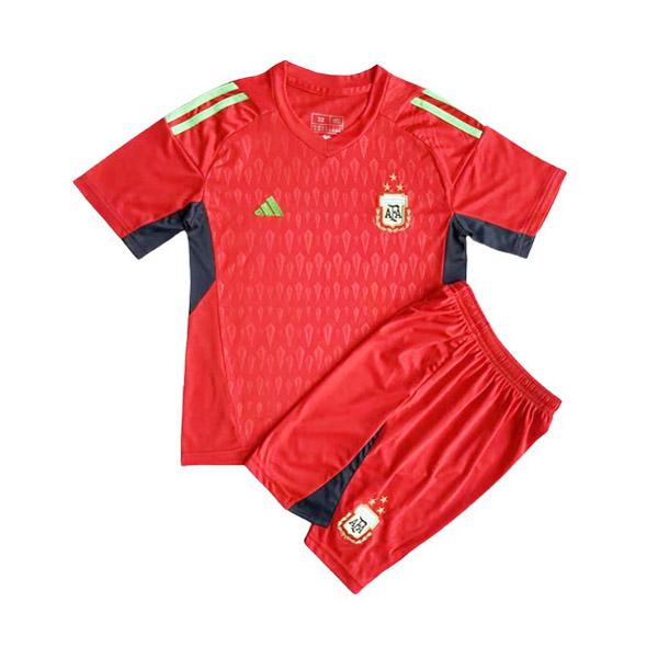 maglia argentina bambino portiere rosso 2022-23