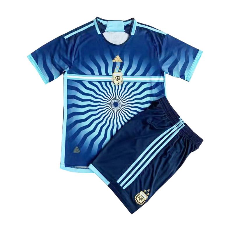 maglia argentina bambino speciale edizione blu 2023