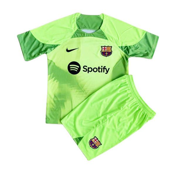 maglia barcelona bambino portiere verde 2022-23