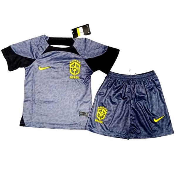 maglia brasile bambino portiere coppa del mondo nero 2022