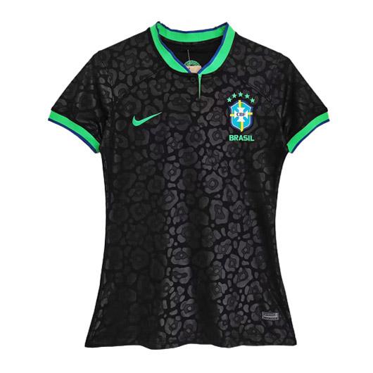 maglia brasile donna coppa del mondo nero 2022