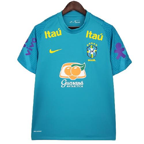 maglia brasile pre-match ad blu 2021