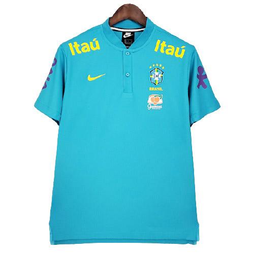 maglia brasile pre-match blu 2021-22