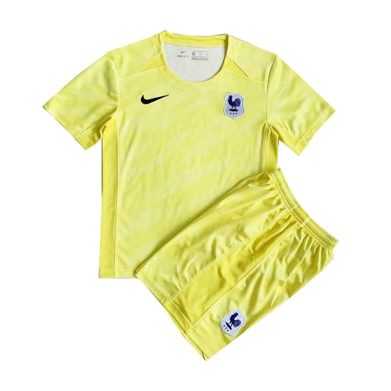 maglia francia bambino portiere giallo 2022-23