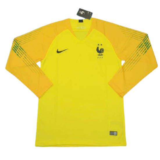 maglia francia manica lunga giallo 2018-20