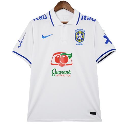 maglia polo brasile bianco 2022