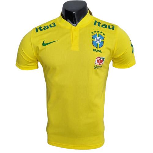 maglia polo brasile ln giallo 2022