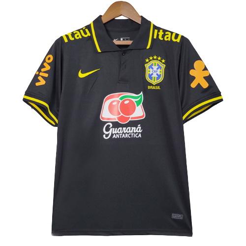 maglia polo brasile nero 2022
