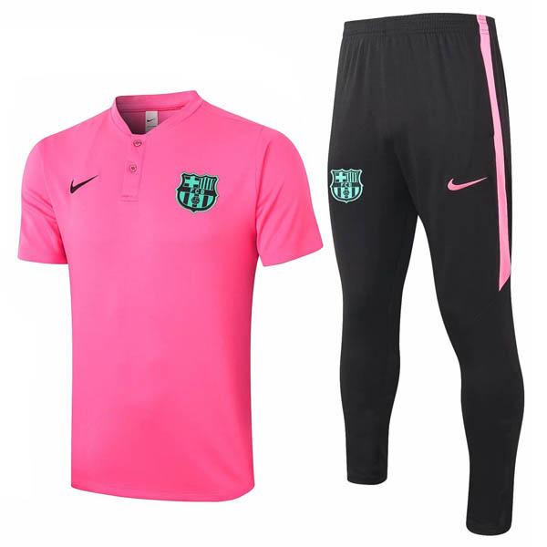 maglia polo e pantaloni barcelona rosa 2020
