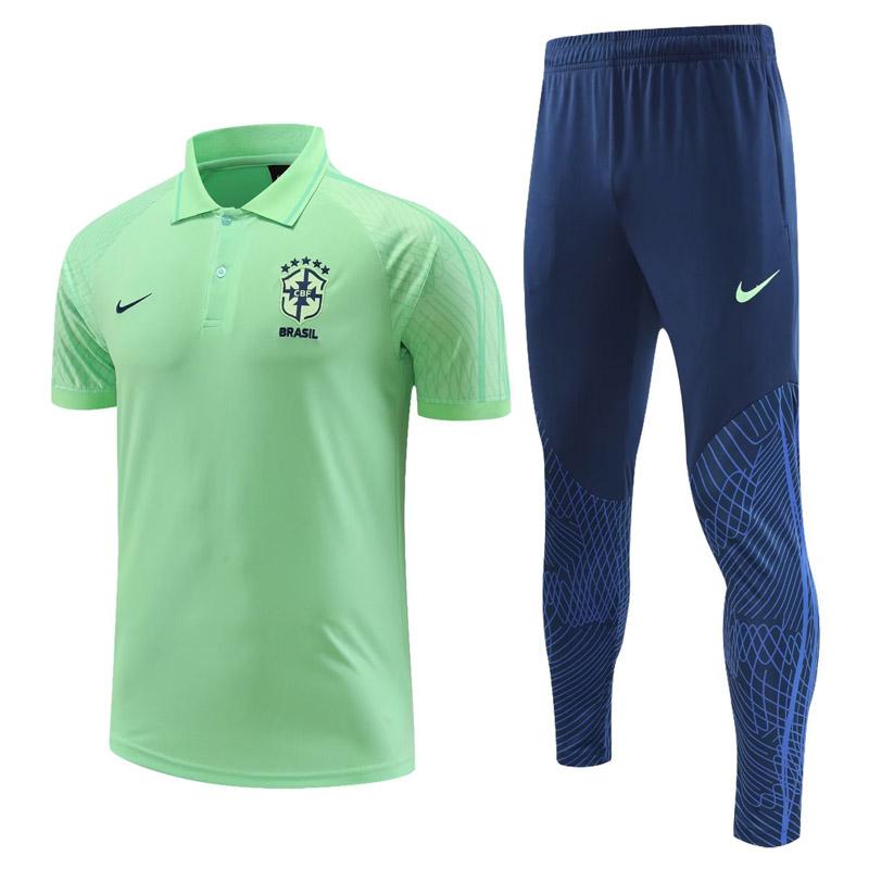 maglia polo e pantaloni brasile 2317a1 verde 2023