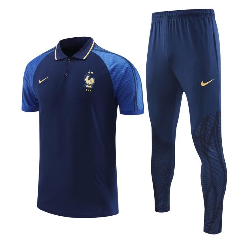 maglia polo e pantaloni francia 221125a1 blu 2022-23