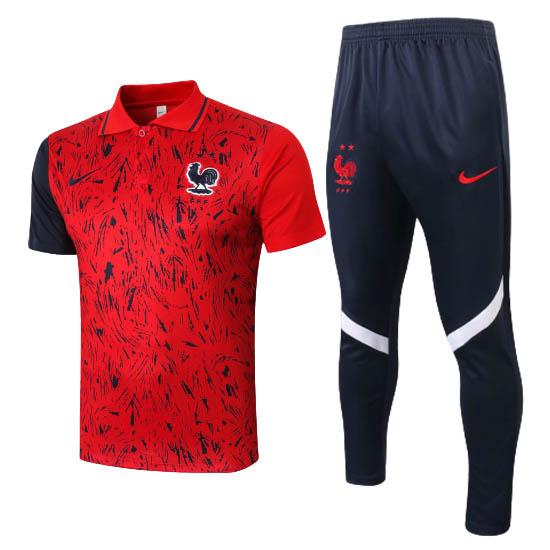 maglia polo e pantaloni francia i rosso 2020-21