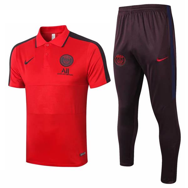 maglia polo e pantaloni paris saint-germain rosso 2020