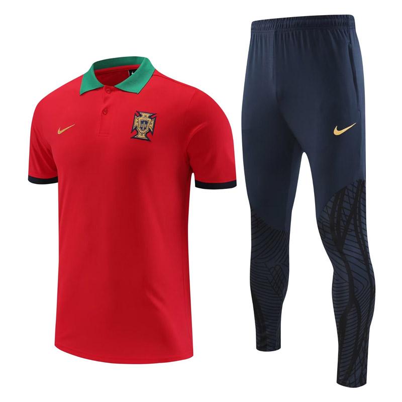 maglia polo e pantaloni portogallo 221125a1 rosso 2022-23