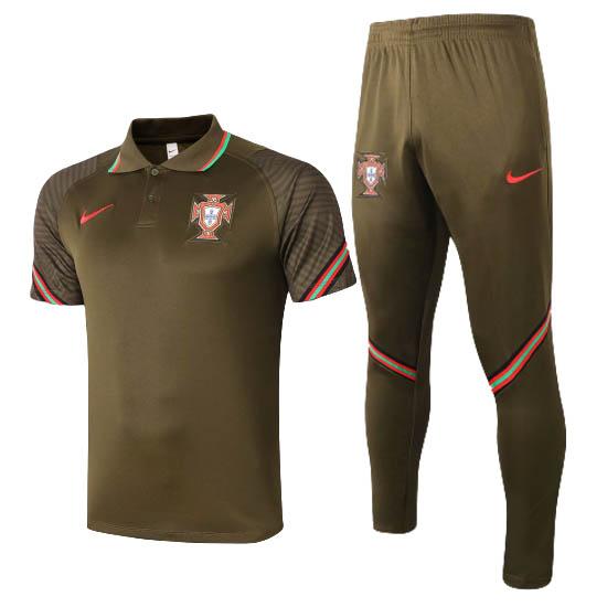 maglia polo e pantaloni portogallo marrone 2020-21