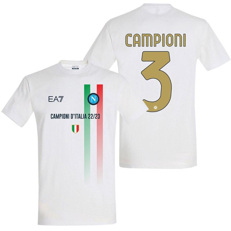 maglietta napoli campioni bianco 2022-23